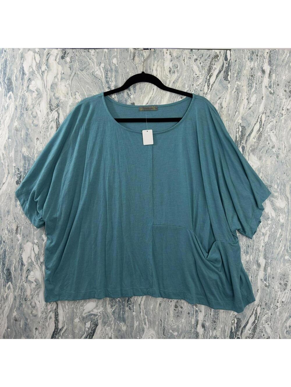 Boho Teal Oversized Tunic Top (L)